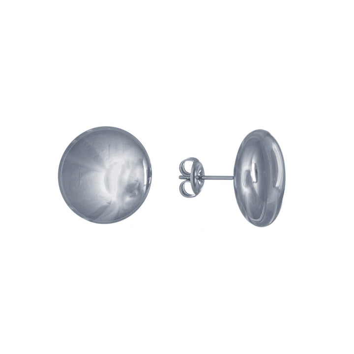 Round flat earrings 1,7cm (Steel 316L)