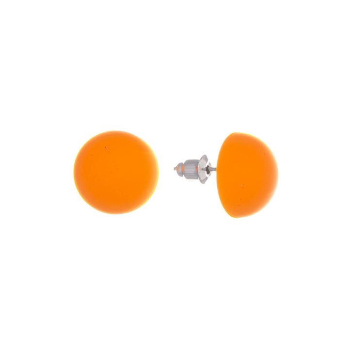Colourful plastic hemisphere earrings (Steel 316L)