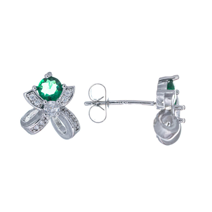 Bågörhängen med sten (316L stål)