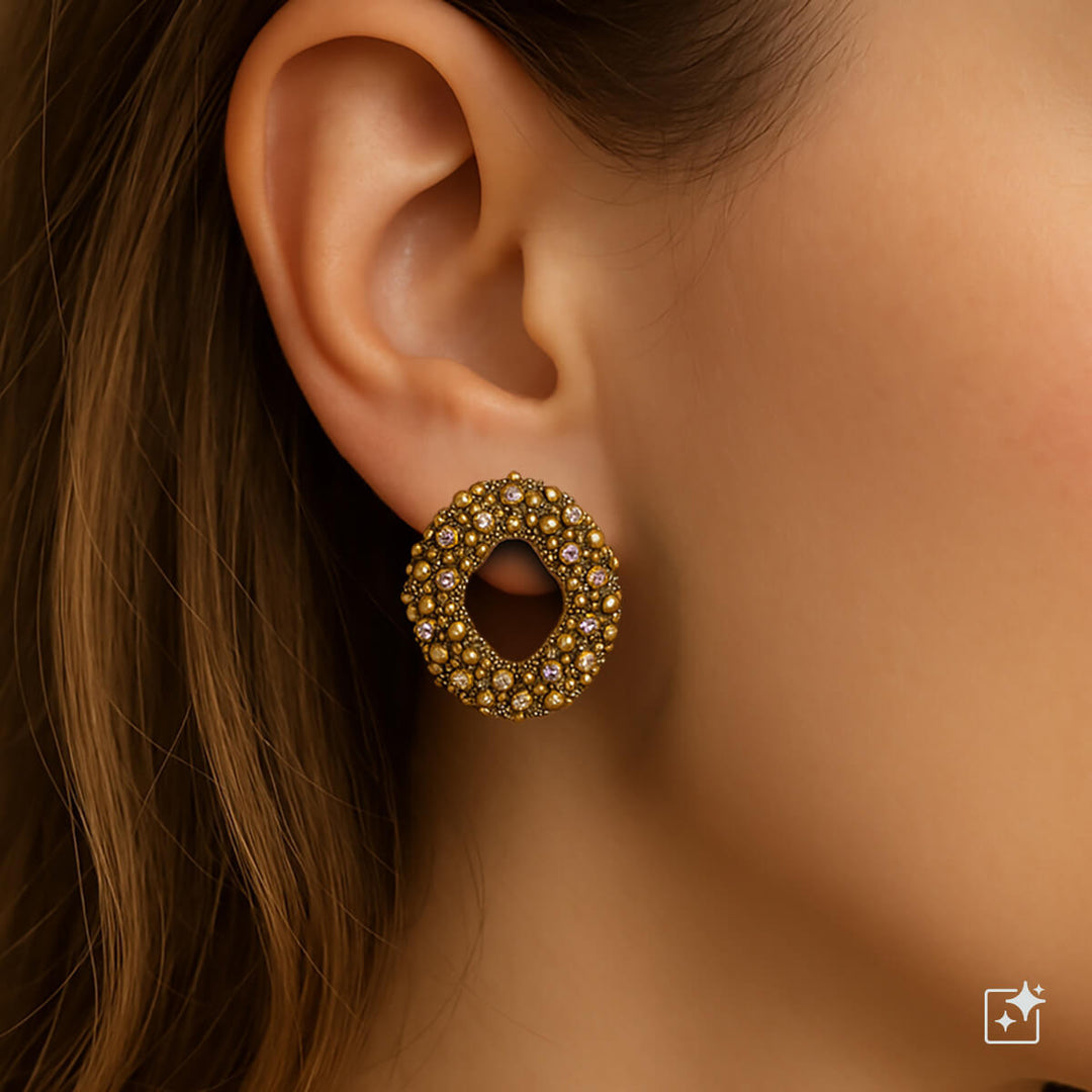 Glittrande ovala örhängen