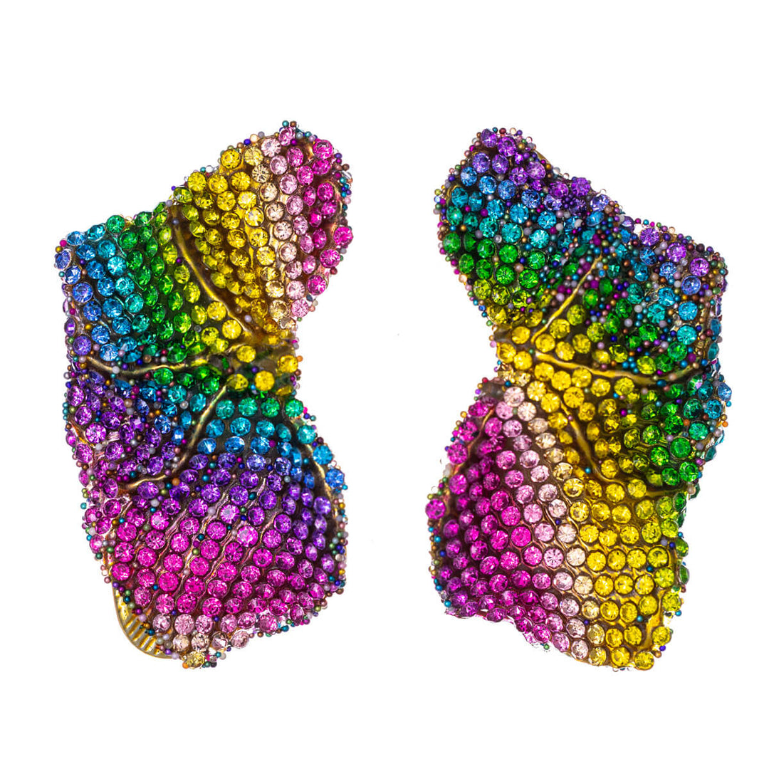 Örhängen med strassblad