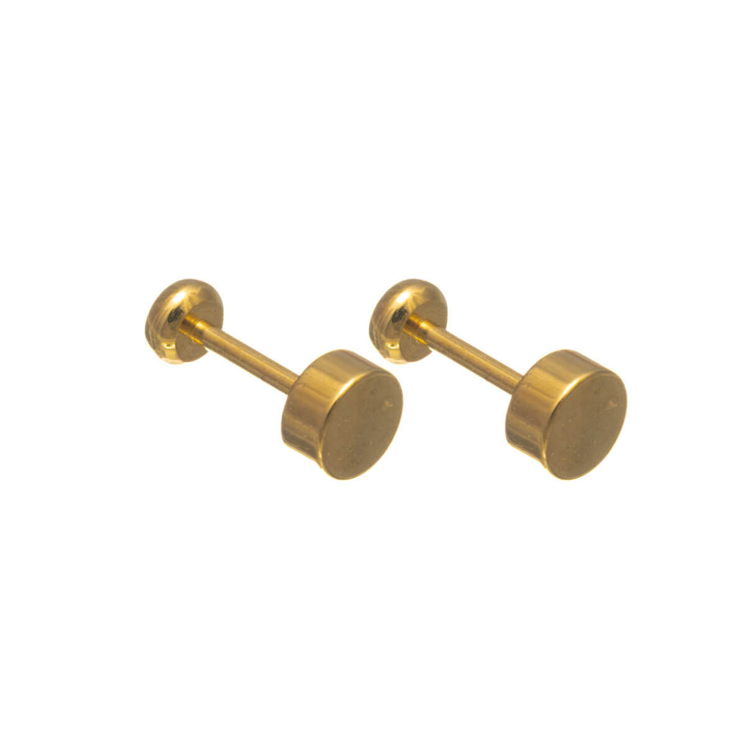 Titanium Crystal Stud Earrings 3mm – Screw Lock (G23)