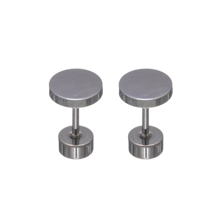 Titanium Stud Earrings 6mm – Screw-on Flat Back (G23)
