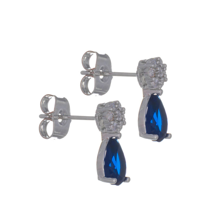 Örhängen med zirkonia i droppform – ett elegant festsmycke