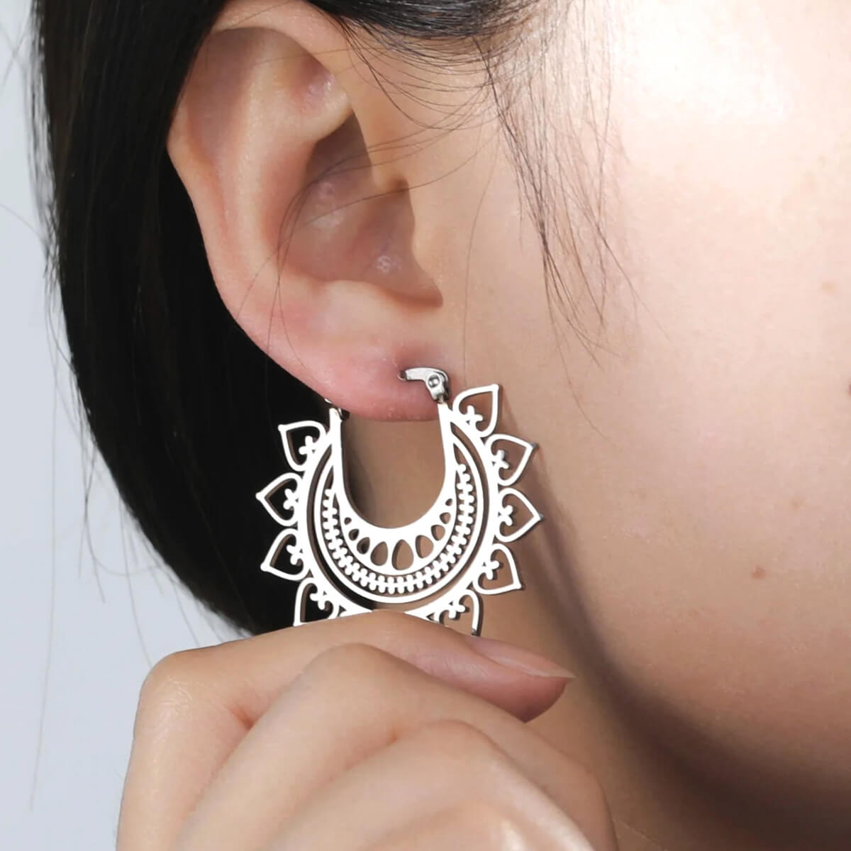 Steel decorative earrings (Steel 316L)