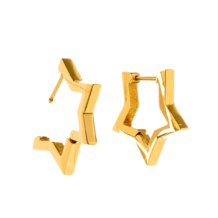 Steel star earrings (Steel 316L)