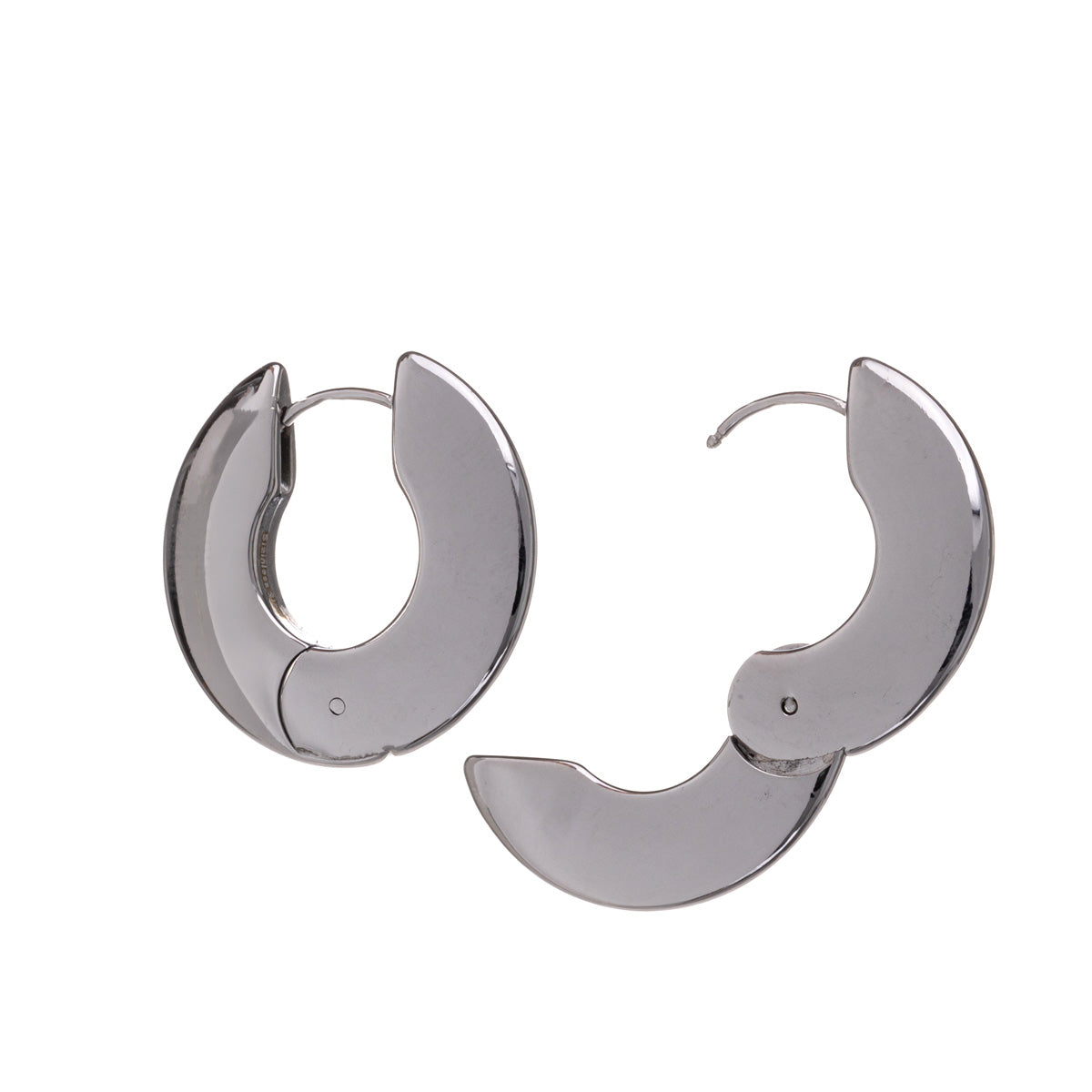 Platta örhängen stålring örhängen 2,4cm
