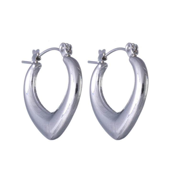 V-shaped steel earrings (Steel 316L)