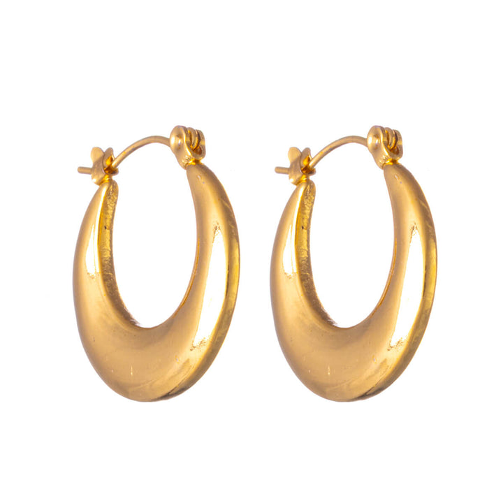 Runda örhängen i stål (Stål 316L)