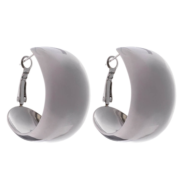 Steel wide earrings 3.3cm (Steel 316L)