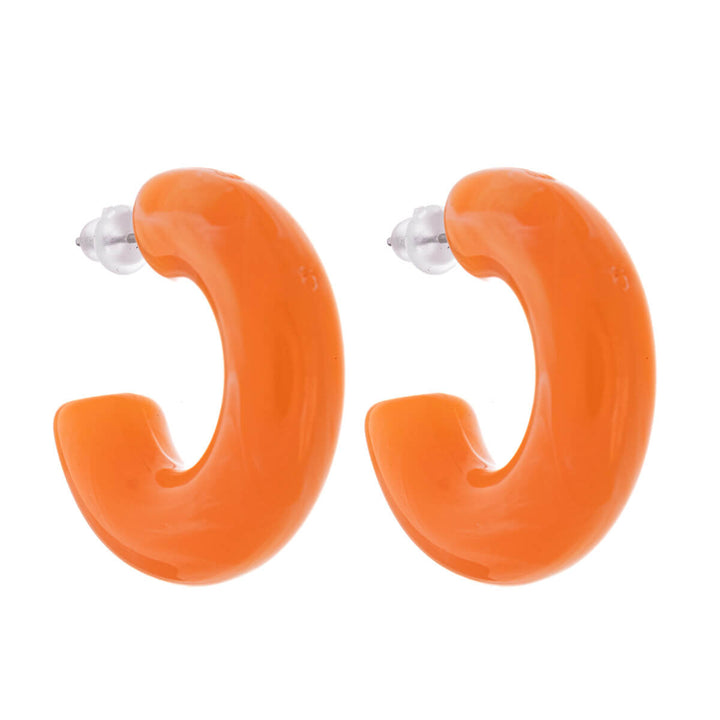 Marble-patterned plastic earrings (316L steel)