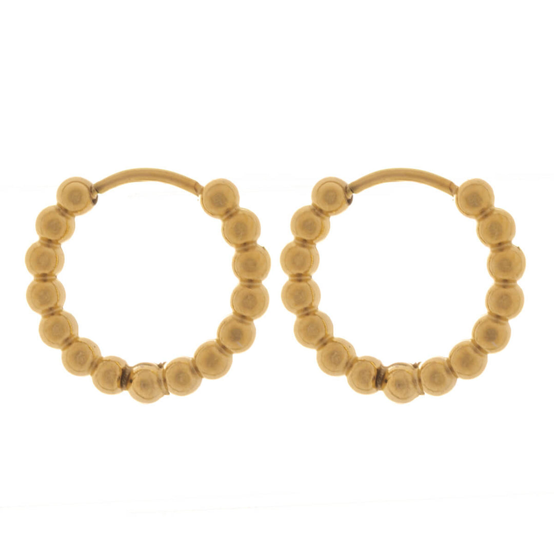 Små örhängen med pärlor i stål, 10 mm (stål 316L)