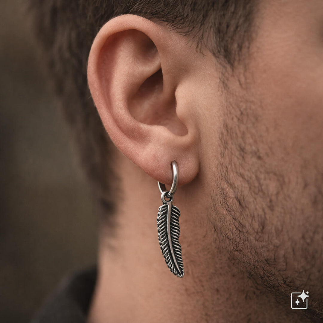 Örhängen för män med lås – kirurgiskt stål