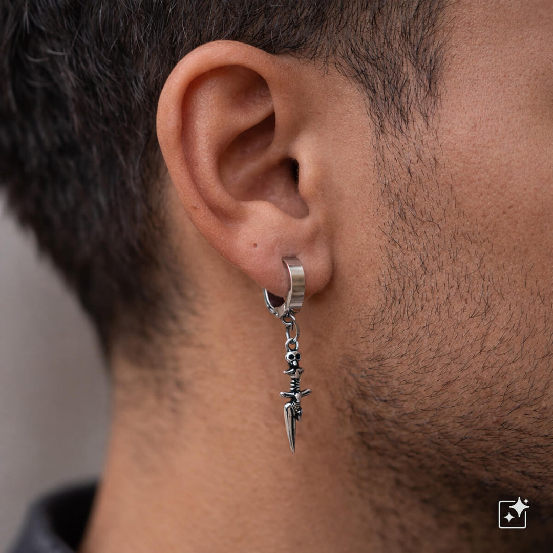 Örhängen med fästingar – kirurgiskt stål (316L)