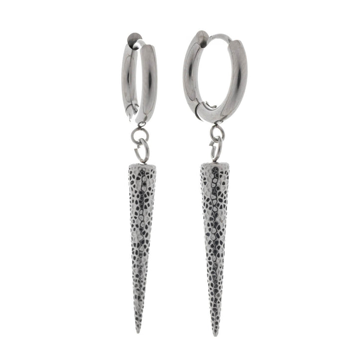 Long spike ear rings – surgical steel (316L)
