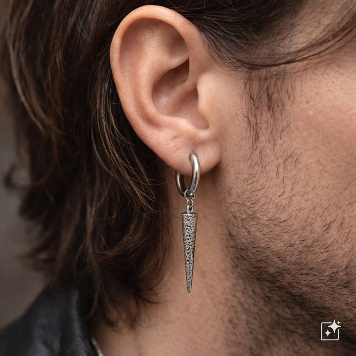 Long spike ear rings – surgical steel (316L)