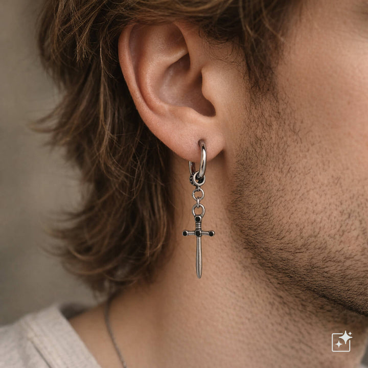Sword pendant earrings – surgical steel (316L)
