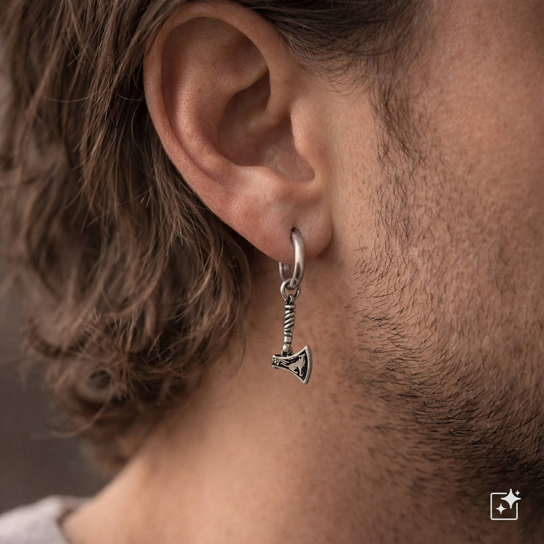 Axe pendant earrings – Surgical steel (316L)