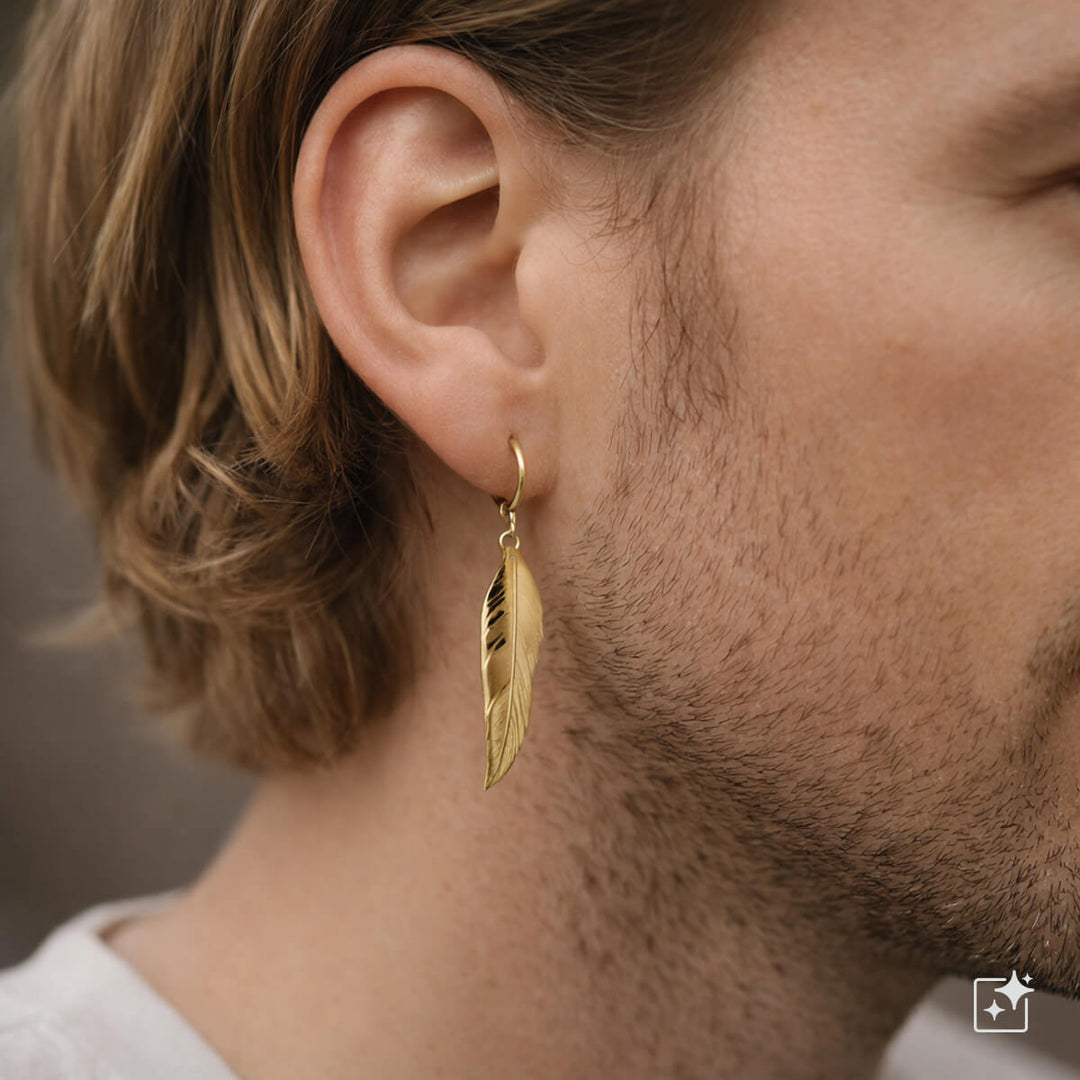 Hook örhängen som hänger från örhängen - kirurgiskt stål (316L)