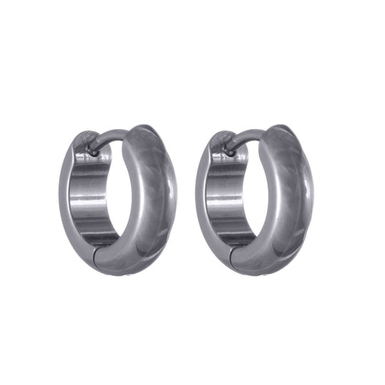 Titaani Korvarenkaat 8 mm – Pyöristetty G23 – hopea