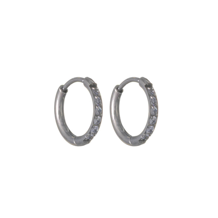 Titanium Zirconia Ear Rings – Pavé (G23)