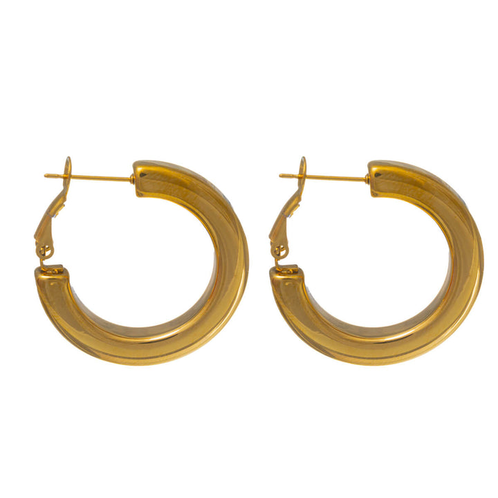 Kantiga örhängen – fyrkantigt rör 3 cm (kirurgiskt stål 316L)