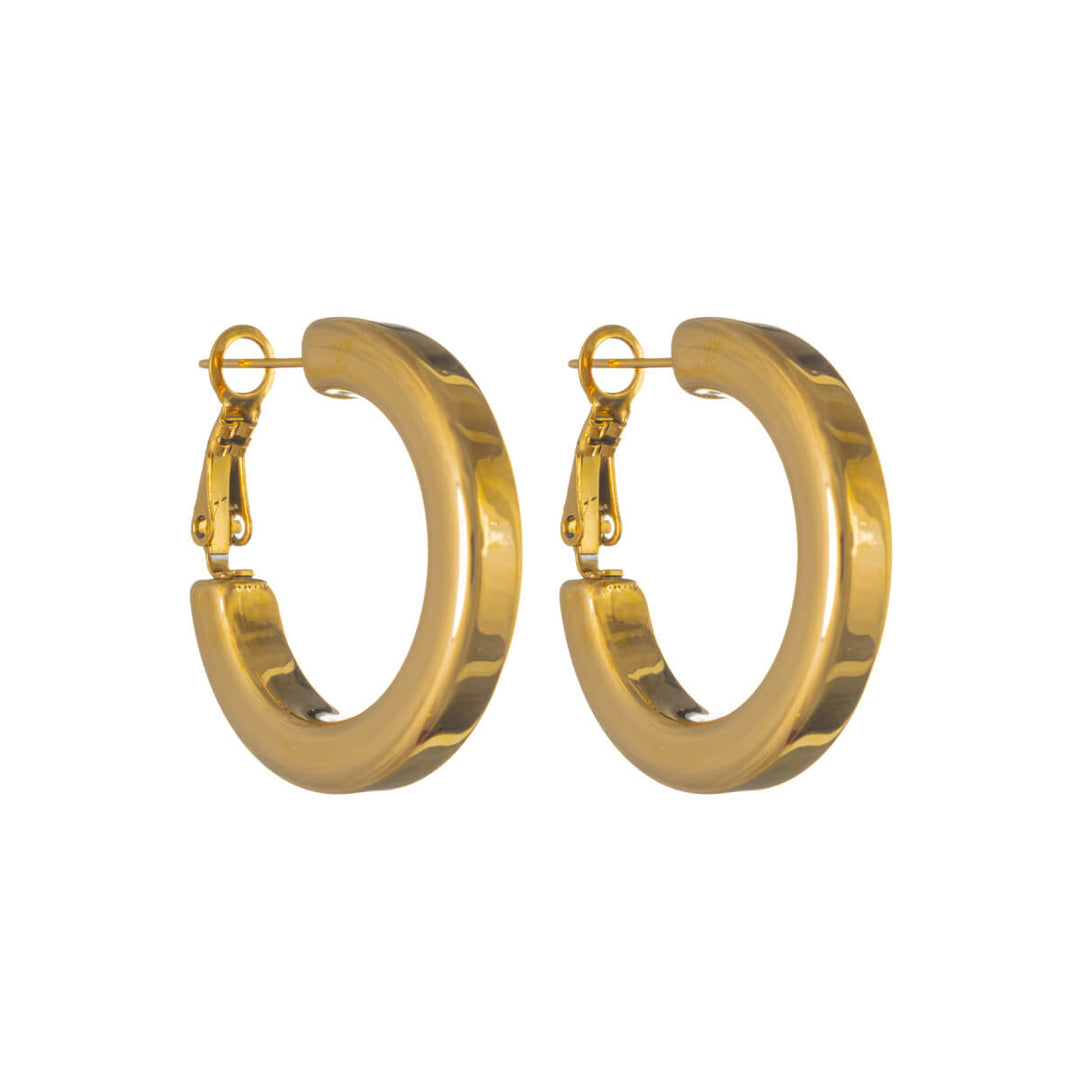 Kantiga örhängen – fyrkantigt rör 3 cm (kirurgiskt stål 316L)