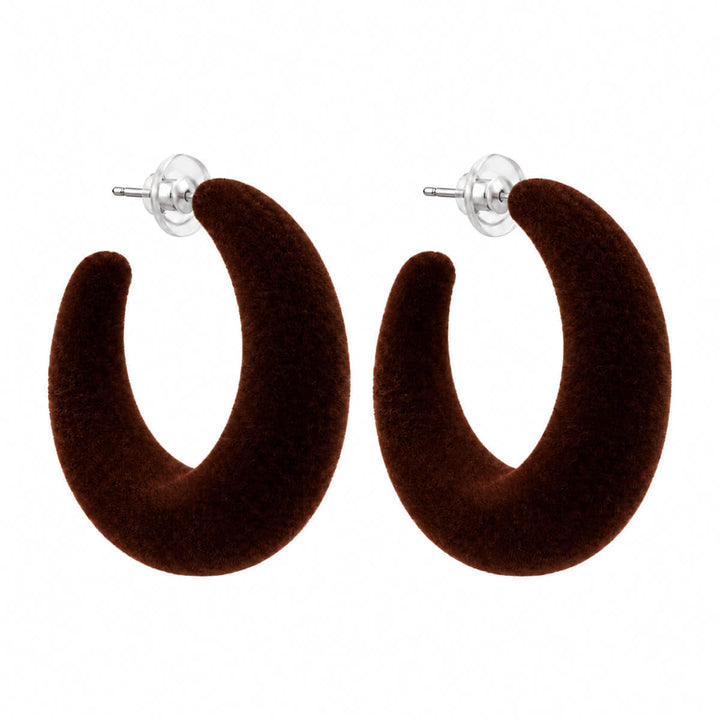 Small velvet earrings, 3 cm