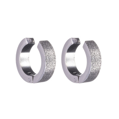Glittrande ring clipsörhängen 4mm (Stål 316L)