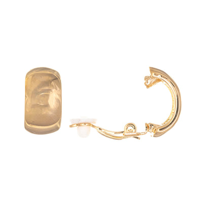 Curved half rings clip earrings