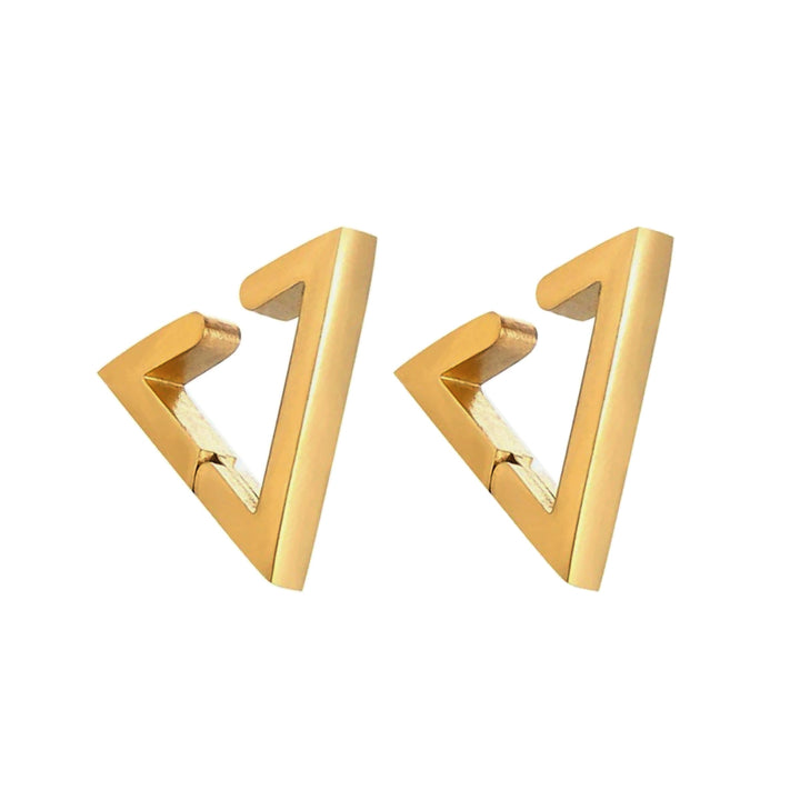 Steel triangle clip earrings (Steel 316L)