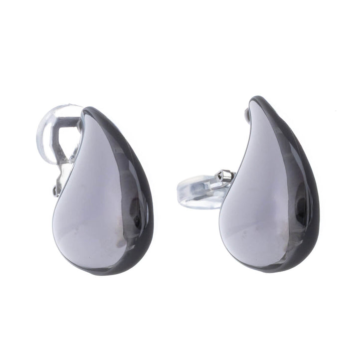 Mirroring steel drop clip earrings (Steel 316L)