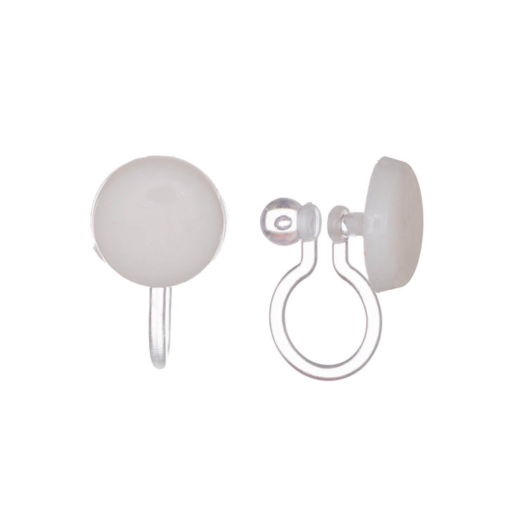 Plastic flats Clip-on earrings 8mm