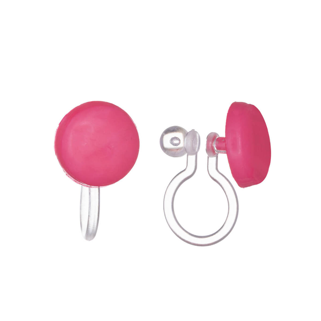 Plastic flats Clip-on earrings 8mm