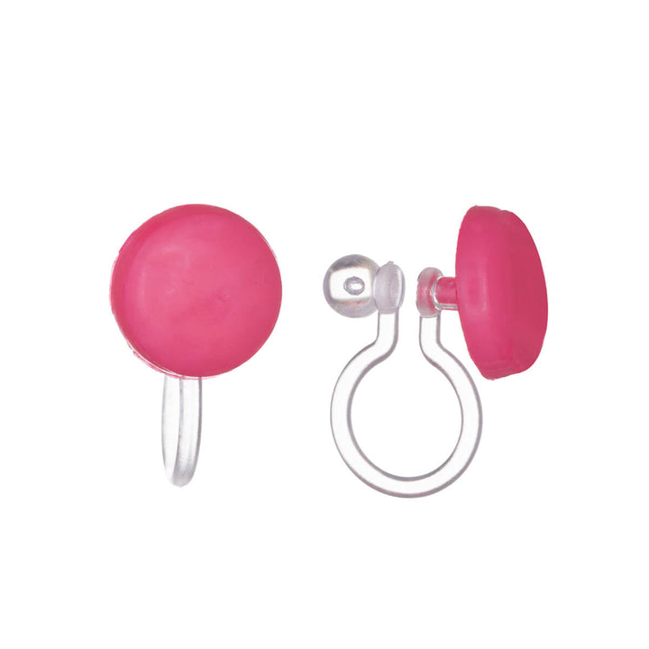 Plastic flats Clip-on earrings 8mm