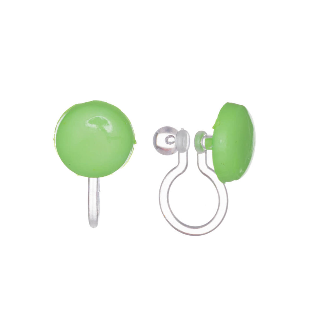 Plastic flats Clip-on earrings 8mm