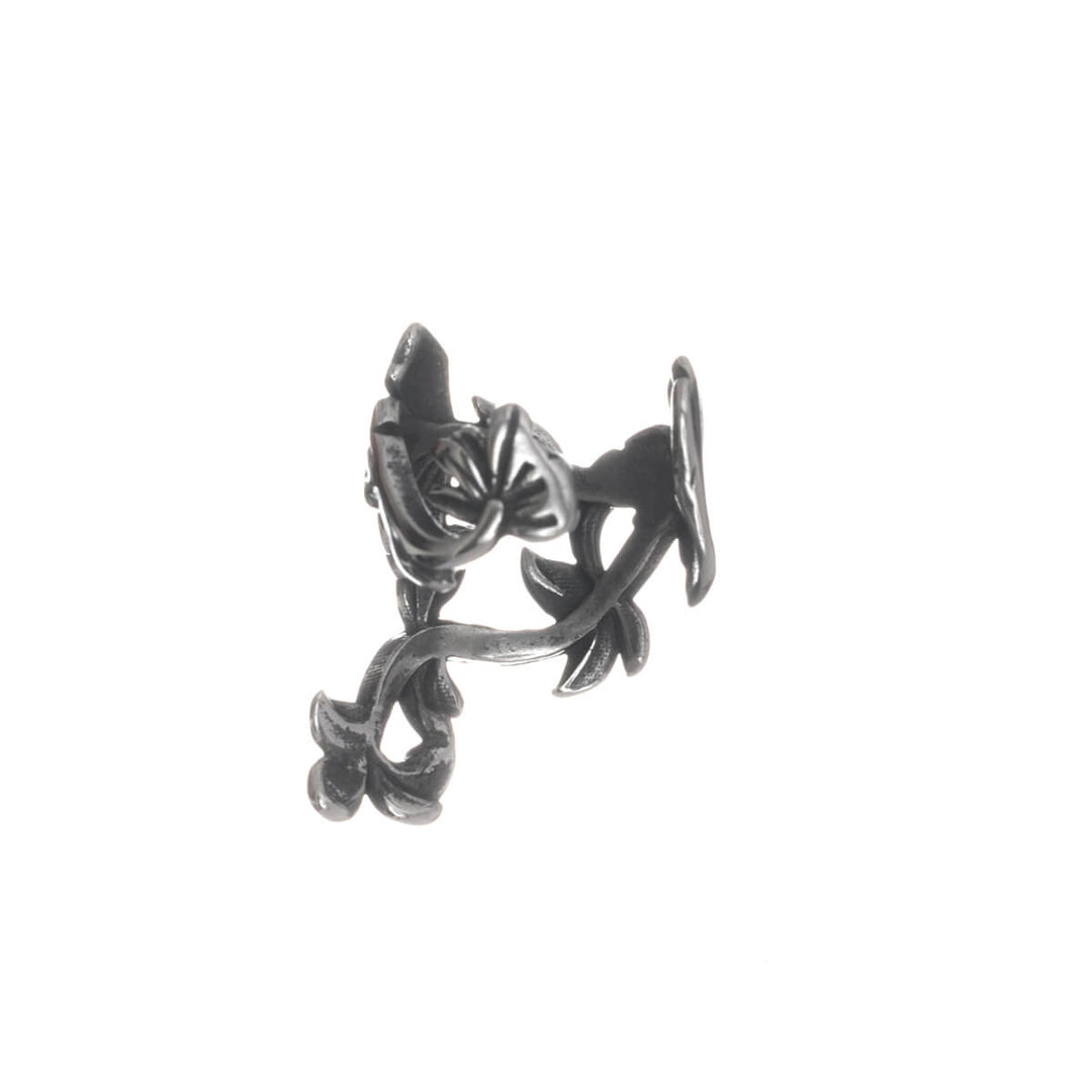 Ear cuff-smycke i bladrankor (kirurgiskt stål 316L)
