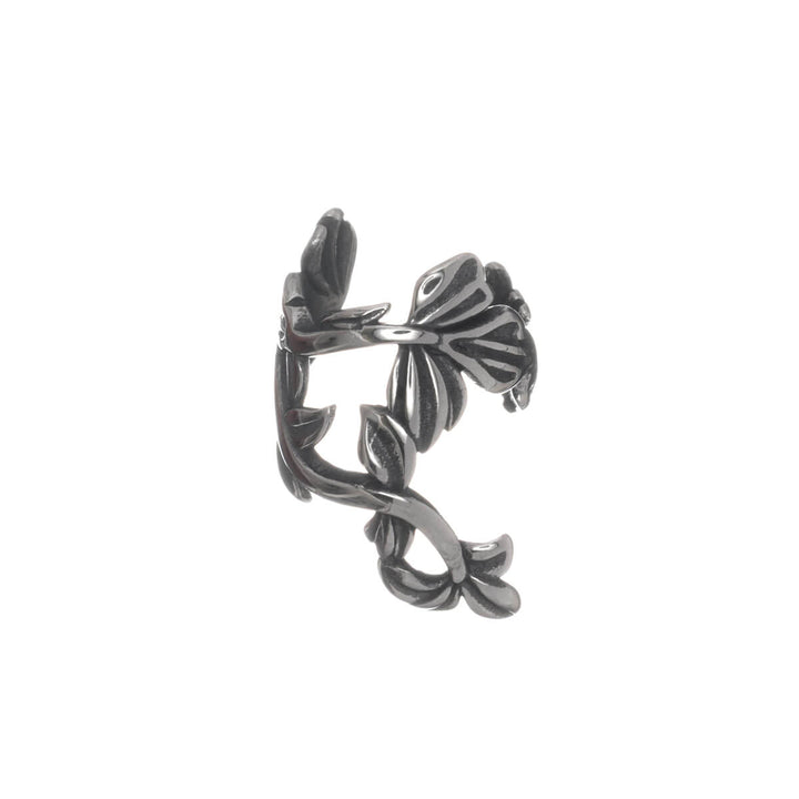 Ear cuff-smycke i bladrankor (kirurgiskt stål 316L)