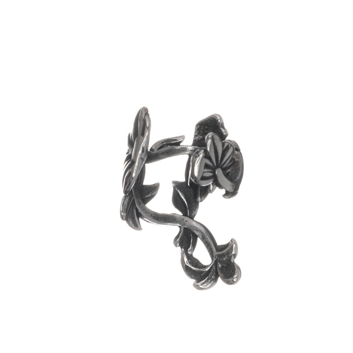 Ear cuff-smycke i bladrankor (kirurgiskt stål 316L)