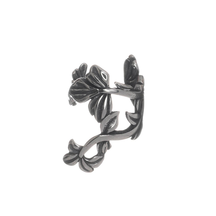 Ear cuff-smycke i bladrankor (kirurgiskt stål 316L)