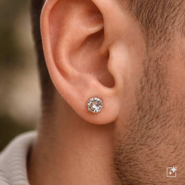 Runda magnetörhängen med zirkonia 6mm (stål 316L)