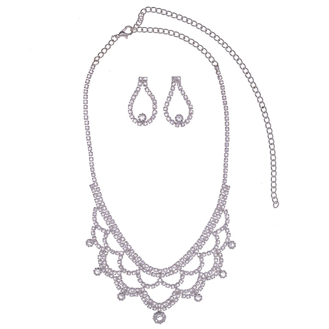 Lasikivellinen juhla kaulakoru + korvakorut - Ninja.fi