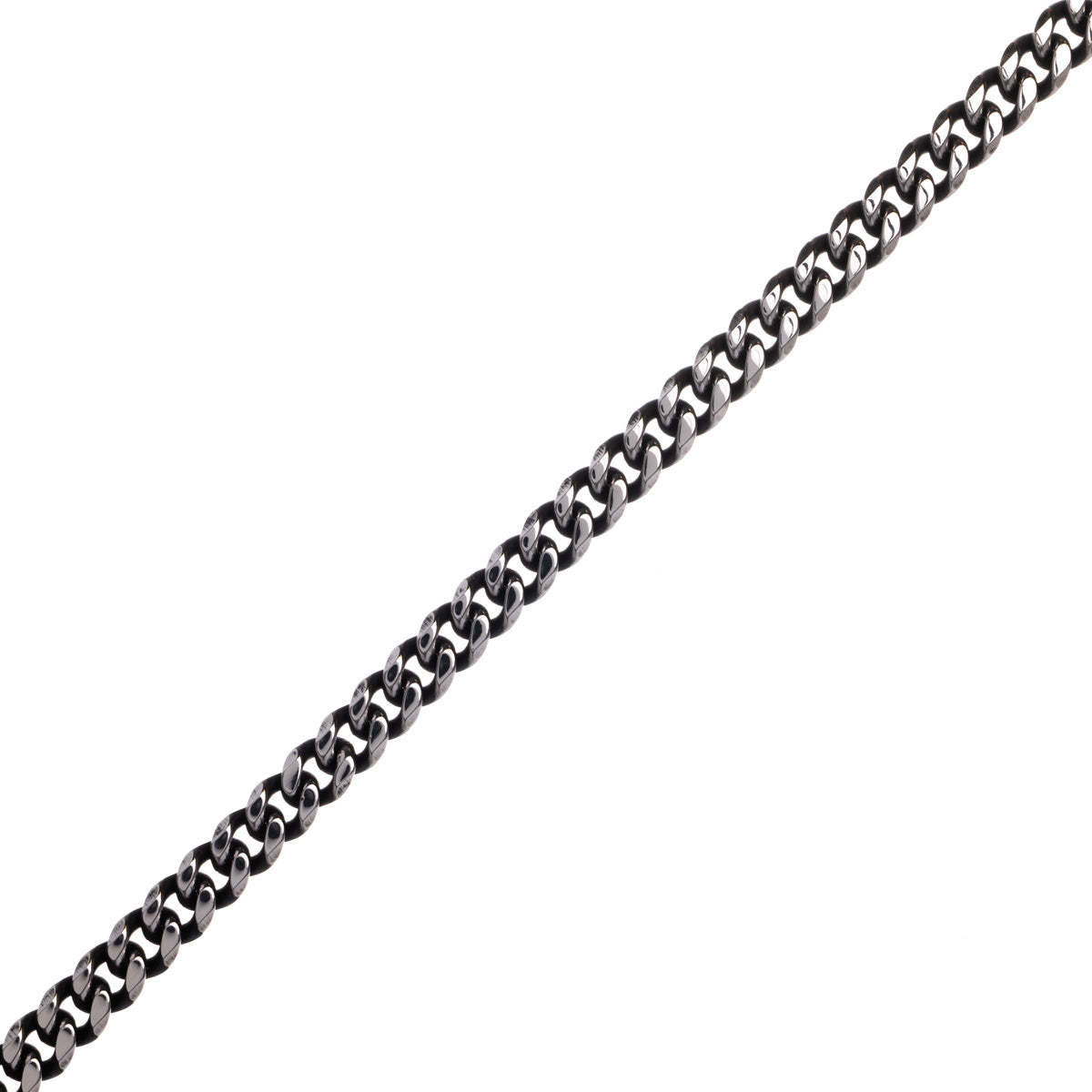 Armour chain halsband i mörkt stål 6mm 55cm