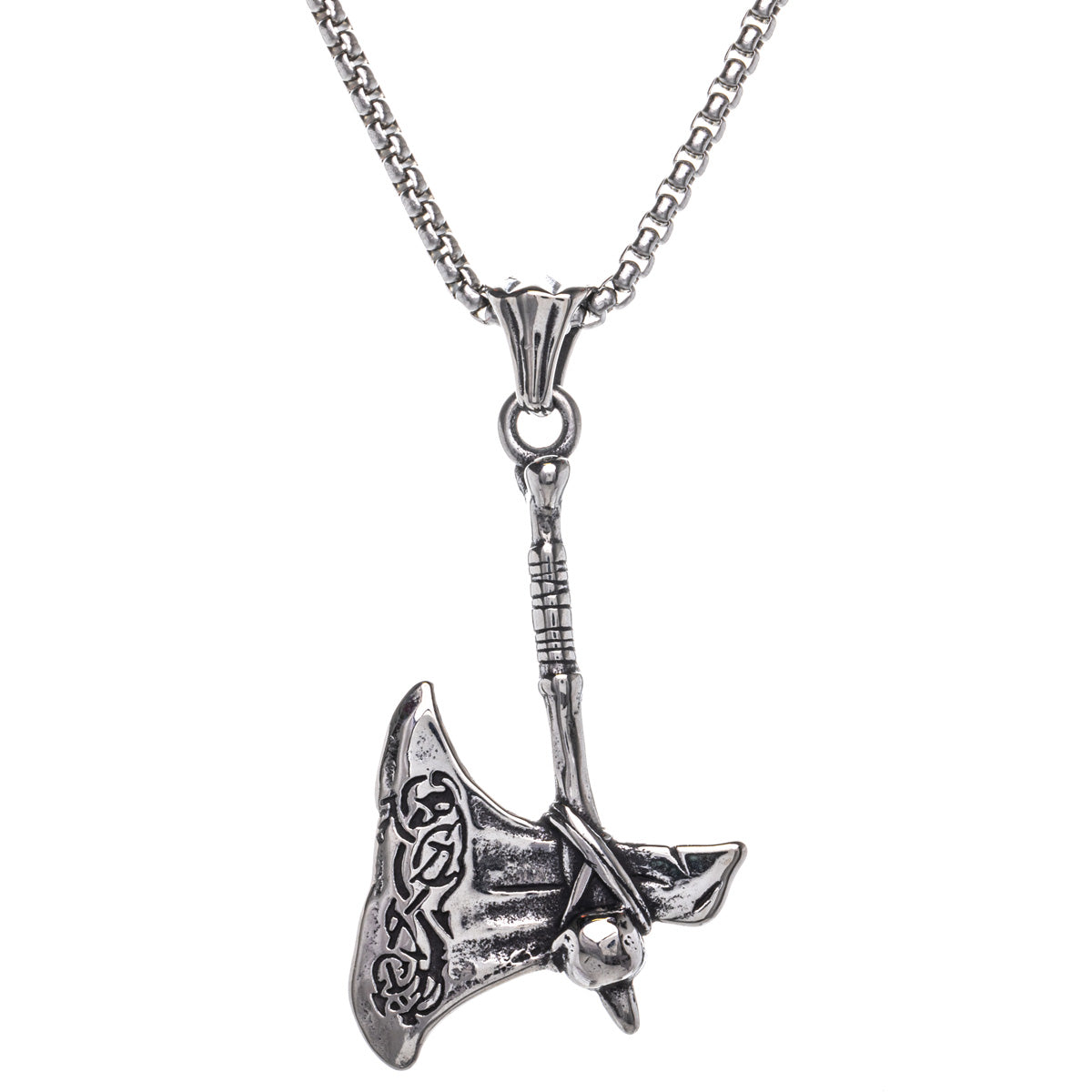 Aegishjalmur Viking axe pendant necklace (Steel 316L)