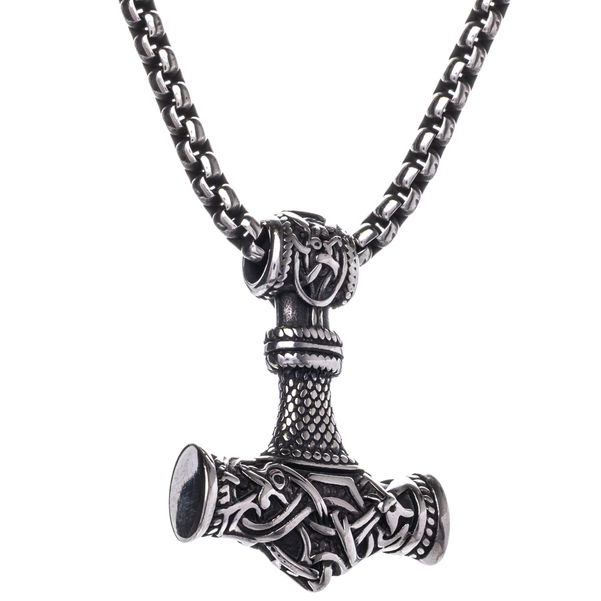 Thorins hammare Mjölnir hängande halsband (Stål 316L)