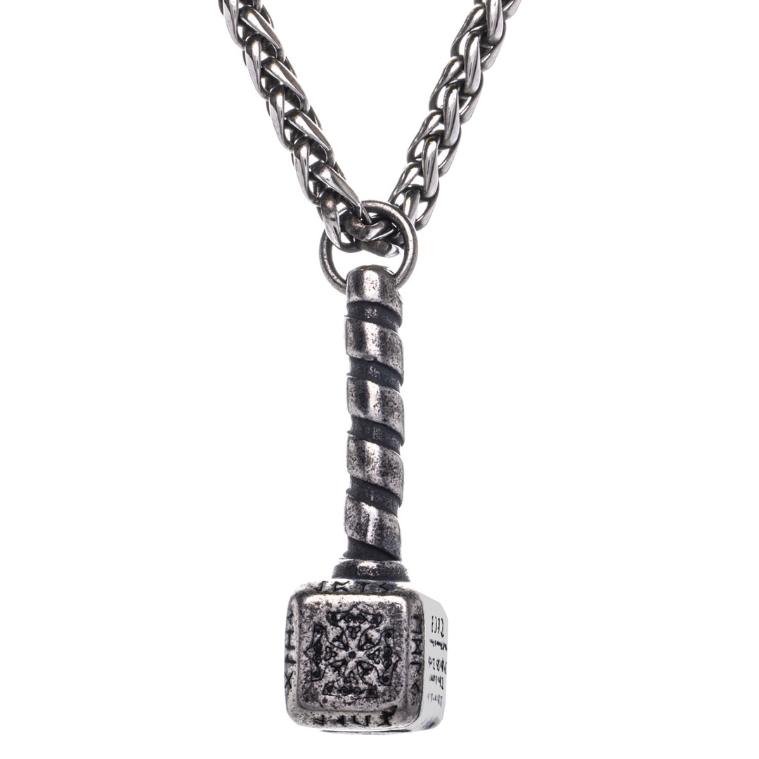 Mjölnir Tors hammare hängande halsband (Stål 316L)