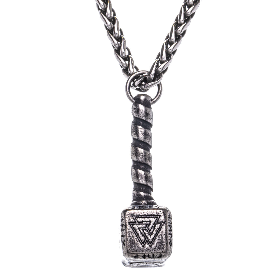 Mjölnir Tors hammare hängande halsband (Stål 316L)