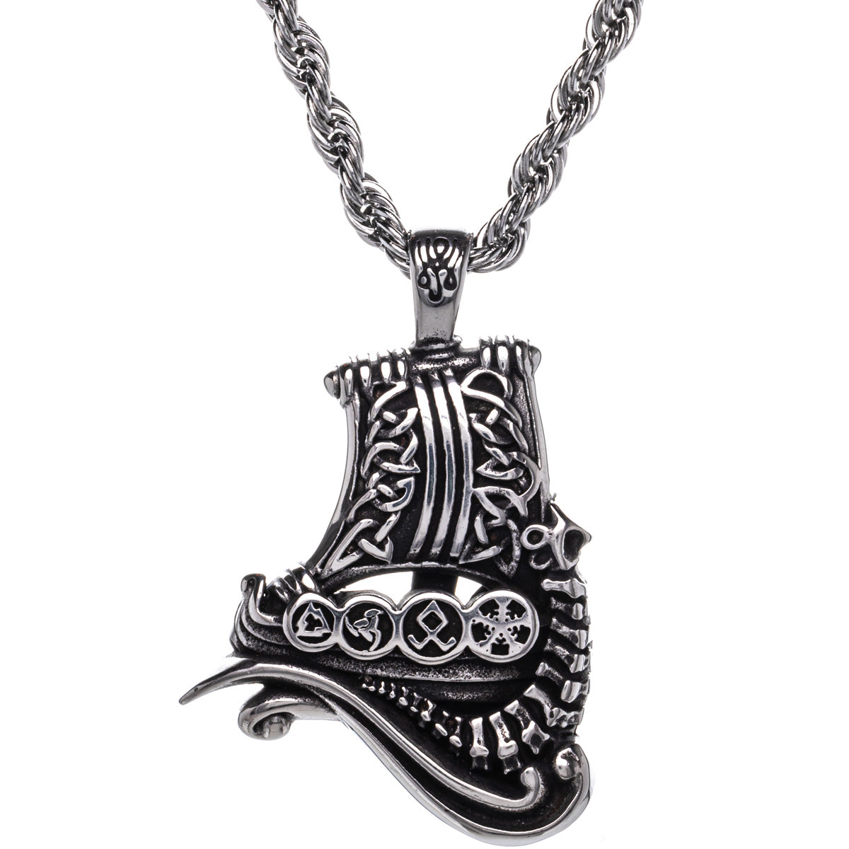 Viking ship pendant necklace (Steel 316L)