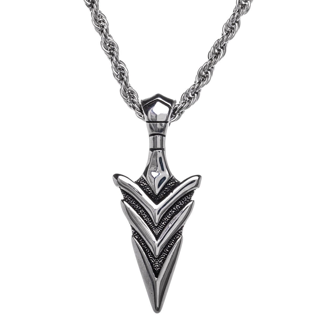 Pointed spear pendant necklace (Steel 316L)