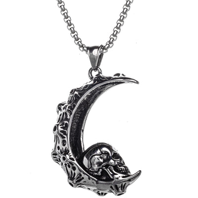 Crescent moon pendant necklace (Steel 316L)